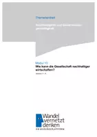 Vorschau - Stundenentwürfe - Wie kann die Gesellschaft nachhaltiger wirtschaften? - Deckblatt
