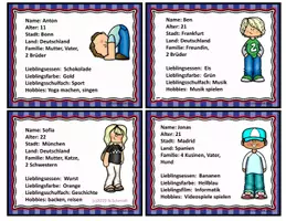 Vorschau - Stationenlernen - Deutsche Aufgabenkarten ~ Meine Freunde und Ich (DaF) - Seite 2