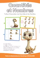 Aperçu - Feuilles d'exercices - Quantités et Nombres DINOSAURES Vol.1 - Page de couverture