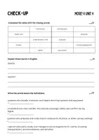Vorschau - Arbeitsblätter - Check-Up: MORE! 4 Unit 4 (A working life) - Seite 1