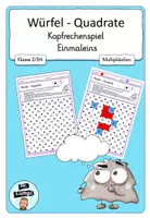 Vorschau - Arbeitsblätter - Würfel Quadrate Multiplikation 5 - Deckblatt