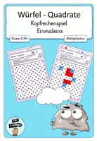 Vorschau - Arbeitsblätter - Würfel Quadrate Multiplikation 6 - Deckblatt