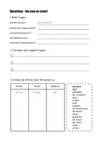 Vorschau - Arbeitsblätter - Mini-Test: Fragen bilden, Wortarten zuordnen - Deckblatt