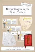 Vorschau - Arbeitsblätter - Technik: Nachschlagen in der Bibel (Religion Grundschule Klasse 3-4) - Deckblatt