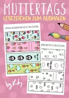 Vorschau - Mal- und Bastelvorlagen - Lesezeichen für den Muttertag 💐 zum Ausmalen & Ausschneiden - Deckblatt