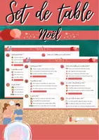 Vorschau - Arbeitsblätter - Set de table: Noël - Deckblatt