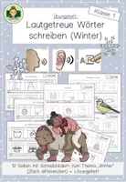 Vorschau - Arbeitsblätter - Lautgetreue Wörter schreiben: Winter (Deutsch Grundschule Anfangsunterricht Klasse 1) - Deckblatt