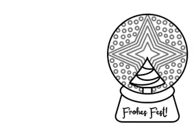 Vorschau - Mal- und Bastelvorlagen - Karten mit Schneekugeln - Mandala-Design, differenziert, Postkarte - Seite 3