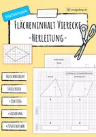 Vorschau - Arbeitsblätter - Flächeninhalte von Vierecken - Herleitung (schneiden) - Deckblatt