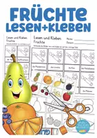 Vista previa - Hojas de trabajo - FRÜCHTE OBST Lesen und Kleben Deutsch / Alemán - Portada