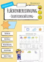 Vorschau - Arbeitsblätter - FLÄCHEN: Umfang & Flächeninhalt - Selbsteinschätzungsbogen - Deckblatt
