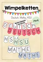 Vorschau - Poster - Wimpelketten - Deutsch, Mathe, HSU - 2 Versionen - Deckblatt