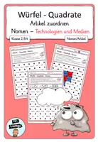 Vorschau - Arbeitsblätter - Würfel Quadrate Nomen - Technologien und Medien - Deckblatt