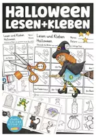 Aperçu - Feuilles d'exercices - Allemand Halloween Lesen und Kleben Deutsch - Page de couverture