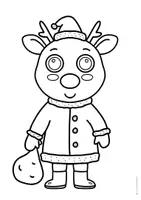 Vorschau - Mal- und Bastelvorlagen - Ausmalbilder Rentiere, Weitermalkunst, Ausmalbilder Winter, Weihnachten - Seite 3
