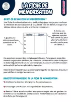 Aperçu - Fiches - Les Fiches de mémorisation pour mieux apprendre - Apprendre avec les sciences cogntiives - Coach ton cerveau - Page 1