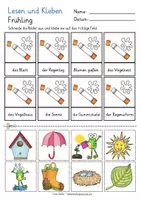 Vorschau - Stationenlernen - Frühling Lesen und Kleben Deutsch / DAZ Grundschule - Seite 3