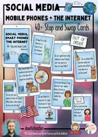 Vorschau - Stationenlernen - Social Media, Mobile Phones & The Internet - 50+ Stop and Swap Cards - Deckblatt