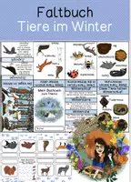 Vorschau - Arbeitsblätter - Faltheft - Tiere im Winter/ Fußspuren - Deckblatt
