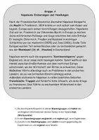 Vorschau - Arbeitsblätter - Napoleon Gruppenpuzzle (Eroberung, Sturz, Reformen) - Seite 1