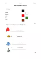 Vorschau - Arbeitsblätter - Les vêtements, les couleurs - Petit contrôle avec audio - Deckblatt