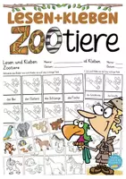 Vista previa - Hojas de trabajo - ZOOTIERE Lesen und Kleben Deutsch / Alemán - Portada