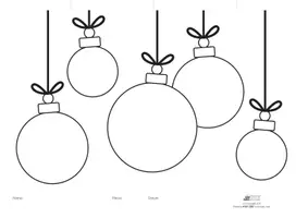 Vorschau - Mal- und Bastelvorlagen - KUNST Ausmalbild für Weihnachten: Christbaumkugeln - Seite 2
