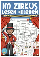 Vorschau - Arbeitsblätter - Deutsch Klasse 1 Lesen und Kleben Zirkus Deutsch - Deckblatt