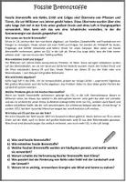 Vorschau - Arbeitsblätter - Klimawandel: Fossile Brennstoffe - Lesetext mit Aufgaben - Seite 1