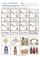 Vorschau - Arbeitsblätter - Die Weihnachtsgeschichte Lesen und Kleben Religion - Seite 2