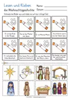 Vorschau - Arbeitsblätter - Die Weihnachtsgeschichte Lesen und Kleben Religion - Seite 3