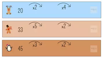 Vista previa - Juegos / Gamificación - SERIES MATEMÁTICAS - MULTIPLICACIONES (NAVIDAD) - página 3