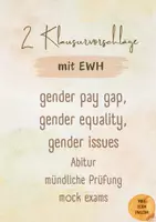 Vorschau - Test - Materialpaket, 4 Klausurvorschläge gender pay gap, gender equality, work, mock exams, Abiturprüfung, mündliche Prüfung - Seite 1