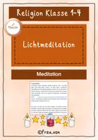 Vorschau - Stundenentwürfe - Lichtmeditation - Traumreise Fantasiereise zur Kerze - Advent - Weihnachten - Deckblatt