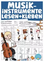 Vorschau - Arbeitsblätter - Musikinstrumente Lesen und Kleben Arbeitsblätter - Deckblatt