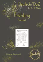Vorschau - Unterrichtsreihen - Suchsel Wortschatz Frühling - Deckblatt
