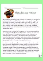 Vorschau - Arbeitsblätter - Mina fait un régime - Seite 1