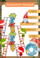 Vorschau - Arbeitsblätter - Rätsel, Knobeln, Rechnen - Weihnachten Bunter Rätselspaß - Deckblatt