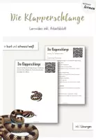 Vorschau - Arbeitsblätter - Die Klapperschlange - Lernvideo inkl. Arbeitsblatt - Deckblatt
