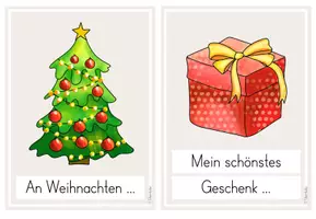 Vorschau - Mal- und Bastelvorlagen - Erzählen von den Weihnachtsferien - Bildkarten - Seite 3