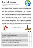 Vorschau - Arbeitsblätter - Indonesia Reading Comprehension Englisch Reading Games Klasse 8 English - Seite 1