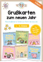 Vorschau - Arbeitsblätter - Neujahr: Grußkarten mit 6 Motiven - Deckblatt
