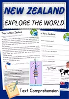Vorschau - Arbeitsblätter - New Zealand Reading Comprehension Englisch Reading Games Klasse 8 English - Deckblatt