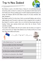 Vorschau - Arbeitsblätter - New Zealand Reading Comprehension Englisch Reading Games Klasse 8 English - Seite 1