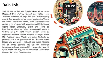Vorschau - Präsentationen/Tafelbilder - Cover entwerfen - Textgestaltung - Deckblatt