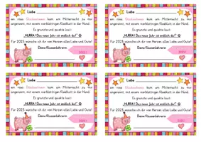 Vorschau - Anderer Materialtyp - Geschenkvorlage: Glücksschweinchen zum Neujahr - Seite 1