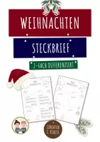 Vorschau - Arbeitsblätter - Steckbrief | Mein Weihnachtsfest – Weihnachten (Lineatur 1. Klasse) - Deckblatt