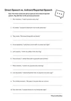 Vorschau - Arbeitsblätter - Indirect/Reported Speech - Arbeitsblatt - Seite 1