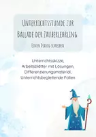 Vorschau - Stundenentwürfe - Eine Ballade weiterschreiben - Der Zauberlehrling - Deckblatt