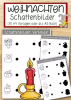 Vorschau - Anderer Materialtyp - Weihnachten – Schattenbilder (10 A4 Vorlagen oder als A5 Buch) - Deckblatt